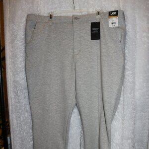 Lee regular fit straight crop high rise gray knit pants size is 22 medium
